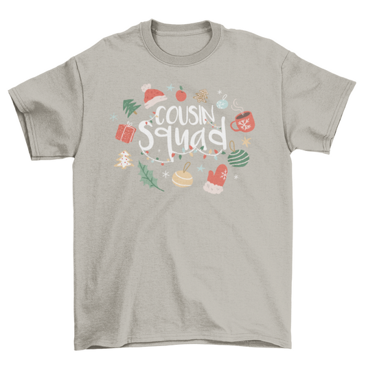 Cousin Squad Christmas Tee – Festive Family Fun | Christmas Gift 2024