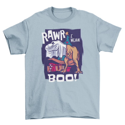 Boo t-rex christmas-halloween t-shirt