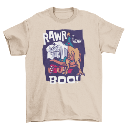 Boo t-rex christmas-halloween t-shirt