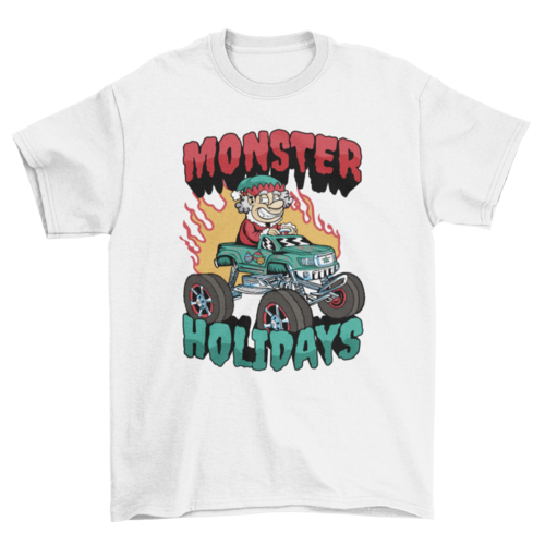 Monster holidays Christmas t-shirt