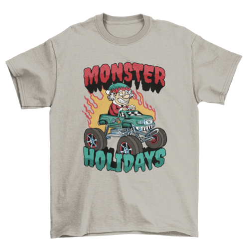 Monster holidays Christmas t-shirt