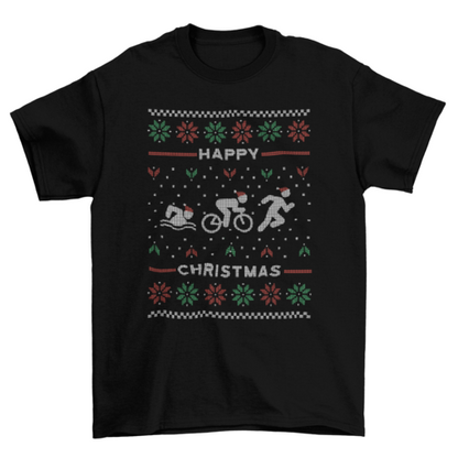 Triathlon sport ugly sweater t-shirt