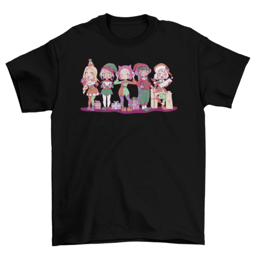 Anime elves Christmas t-shirt