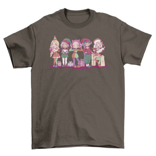 Anime elves Christmas t-shirt