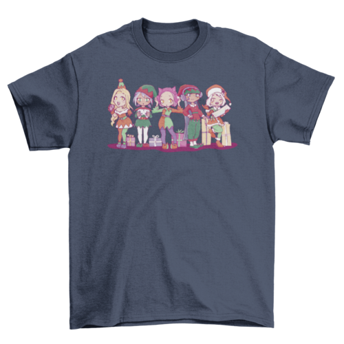 Anime elves Christmas t-shirt