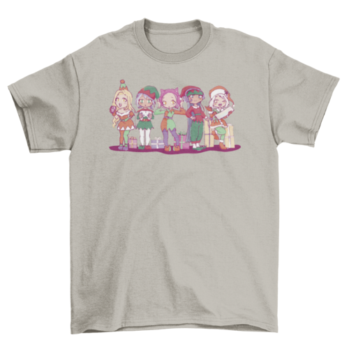 Anime elves Christmas t-shirt