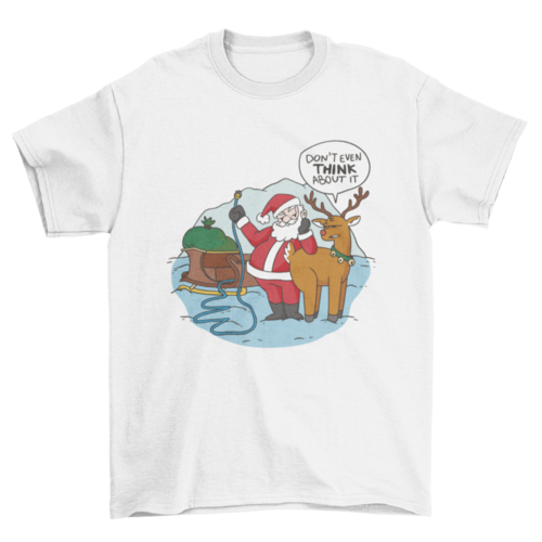 Naughty Santa Christmas t-shirt