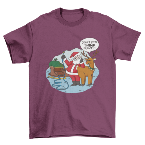 Naughty Santa Christmas t-shirt