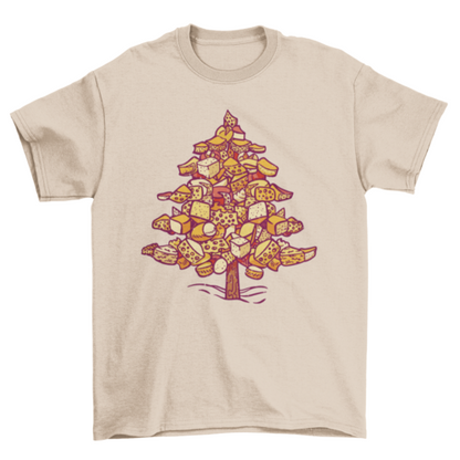 Cheese christmas tree t-shirt