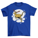 Kangaroo reindeer christmas t-shirt