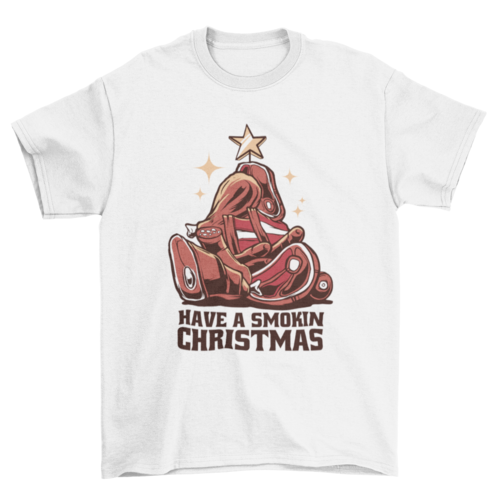 Meat christmas tree food t-shirt