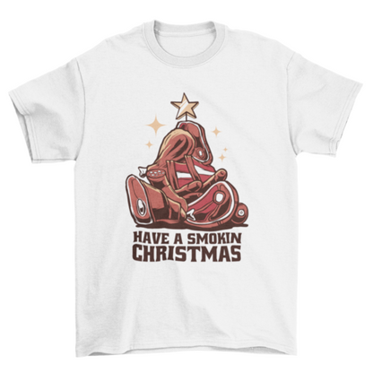 Meat christmas tree food t-shirt