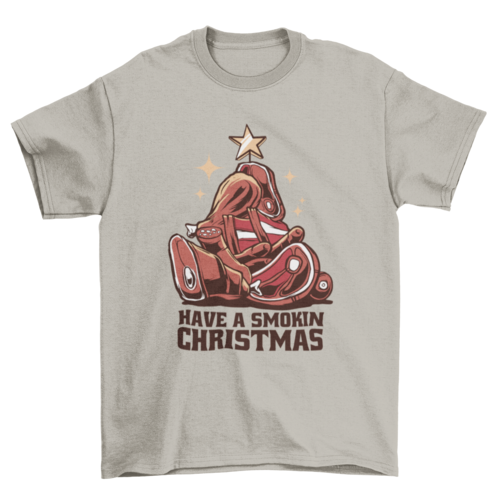 Meat christmas tree food t-shirt