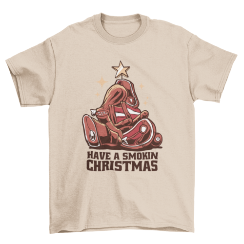 Meat christmas tree food t-shirt