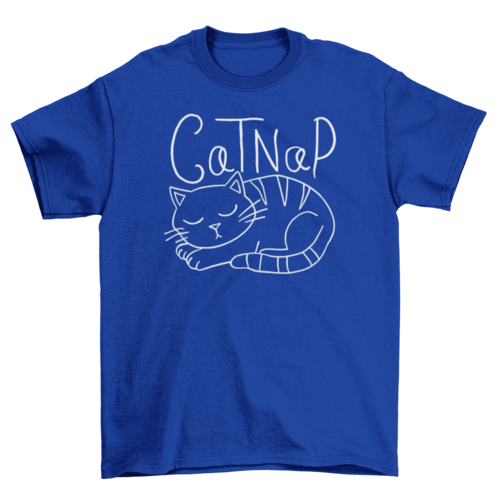 Cat taking a nap t-shirt