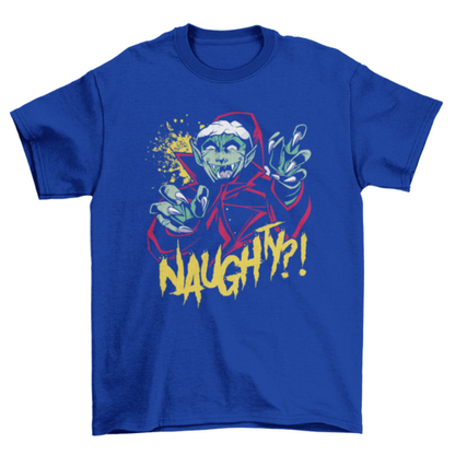 Naughty Vampire Scary Horror Christmas Holiday T-shirt