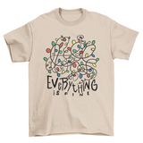 Tangled Christmas lights quote "Everything is fine" t-shirt