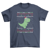 T-rex Ugly Sweater Christmas T-shirt Design