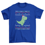 T-rex Ugly Sweater Christmas T-shirt Design