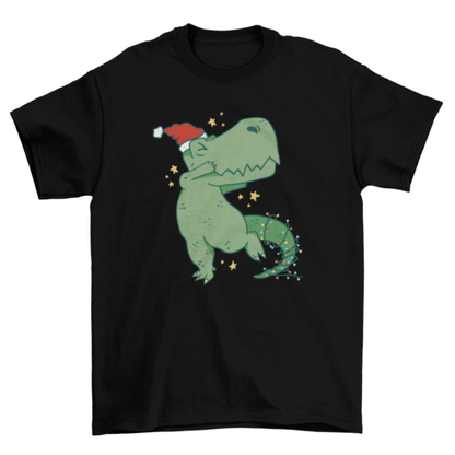 Christmas dabbing trex t-shirt