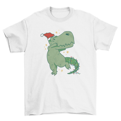 Christmas dabbing trex t-shirt