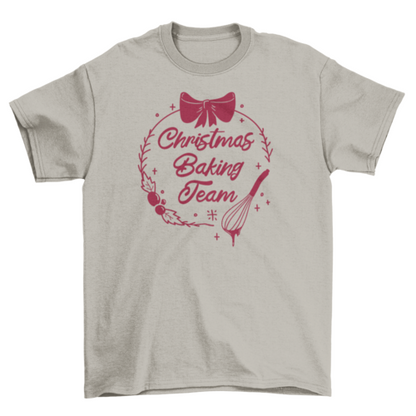 Christmas holiday baking badge t-shirt