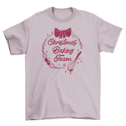 Christmas holiday baking badge t-shirt