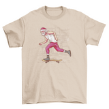 Skateboarding Santa t-shirt