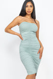 4-way Ruched Tube Midi Dress