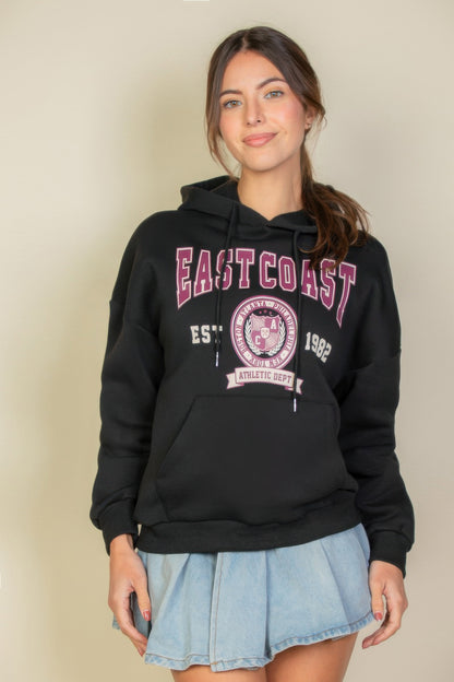 New Arrival – Graphic Kangaroo Pocket Drawstring Hoodie – New Arrival Now Live