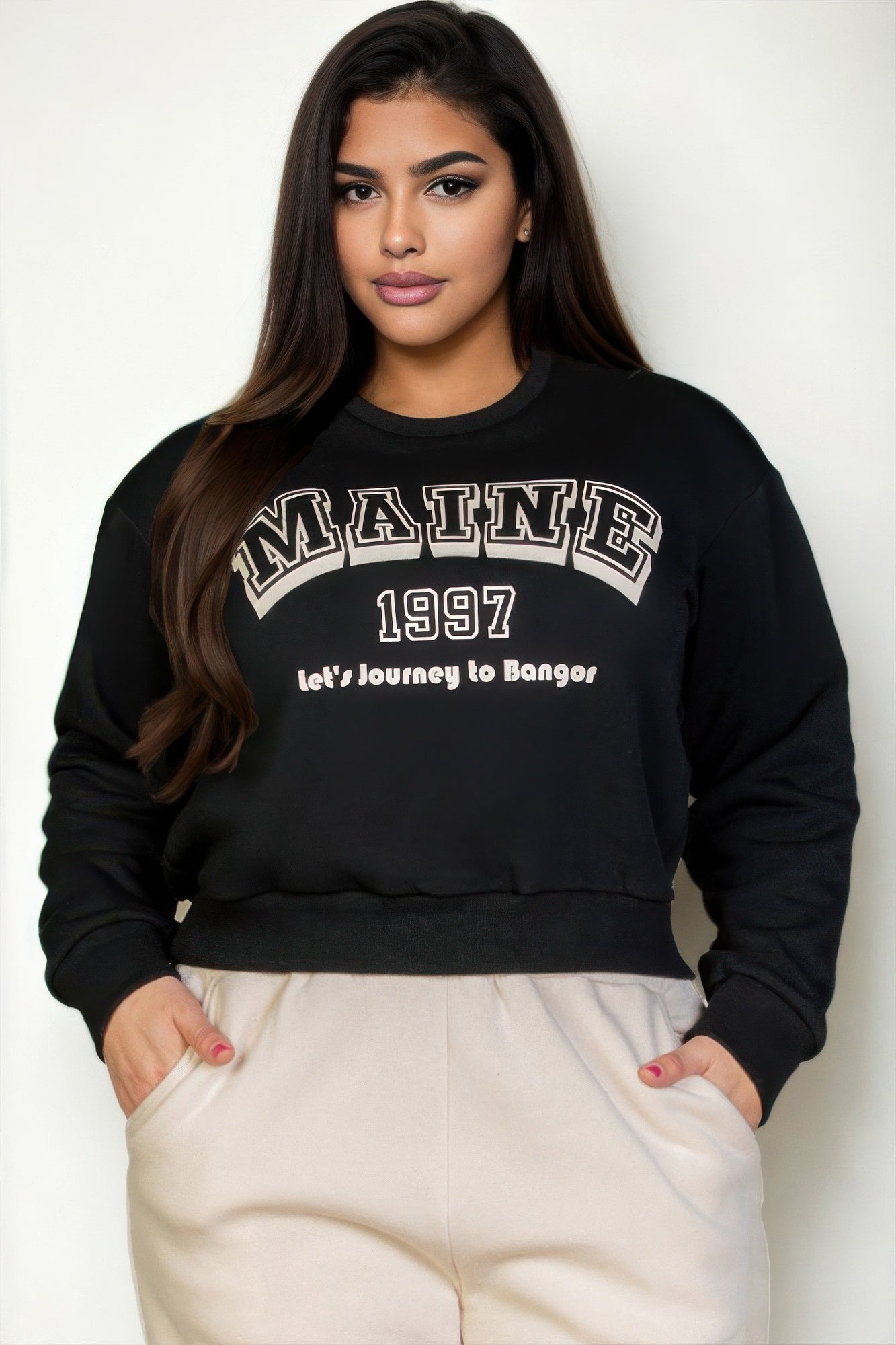 New Arrival – Plus Size Graphic Drop Shoulder Sweatshirt – New Arrival Now Live