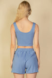 Crop Tank Top And Shorts Set