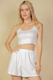 Crop Tank Top And Shorts Set