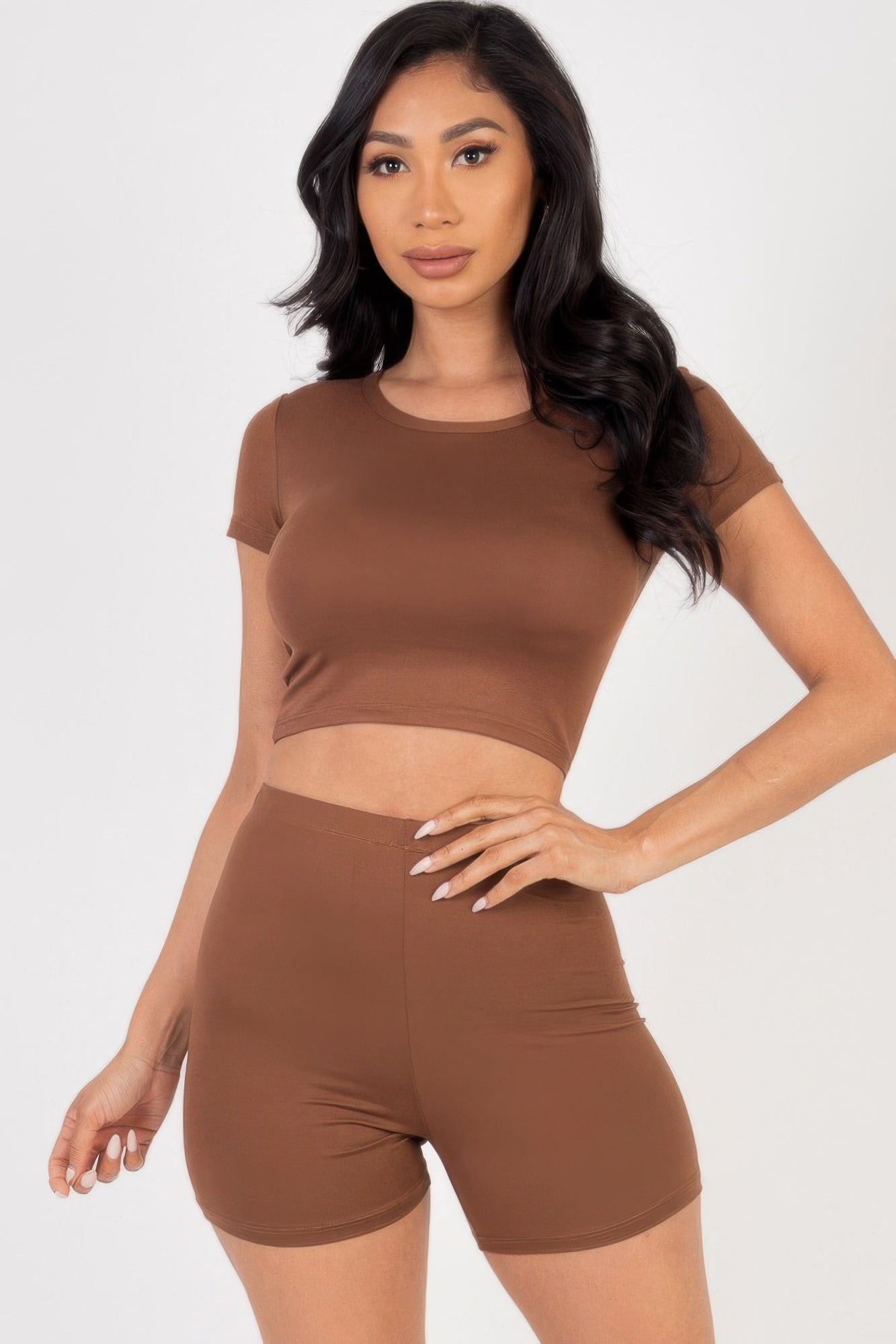 New Arrival – Short Sleeve Crop Top & Shorts Set – New Arrival Now Live