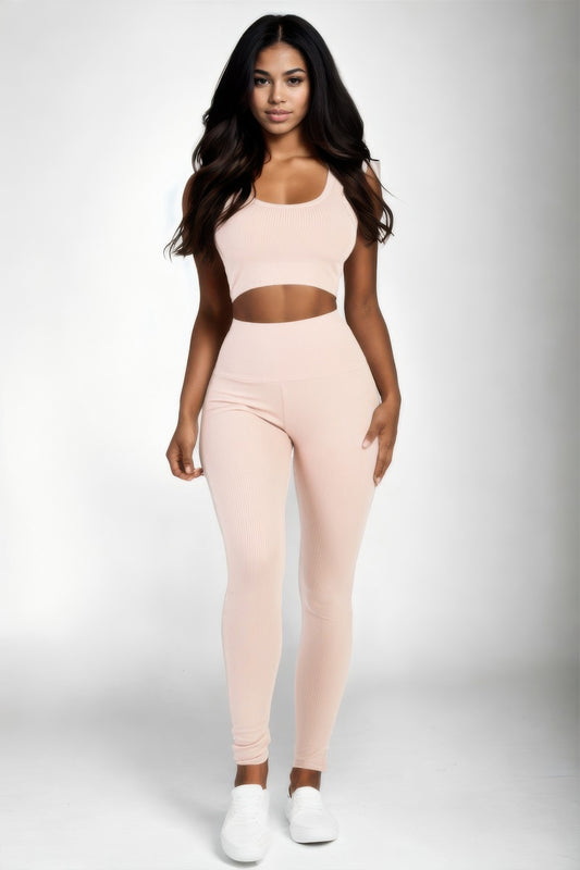 New Arrival – Ribbed Crop Top & Leggings Set – New Arrival Now Live