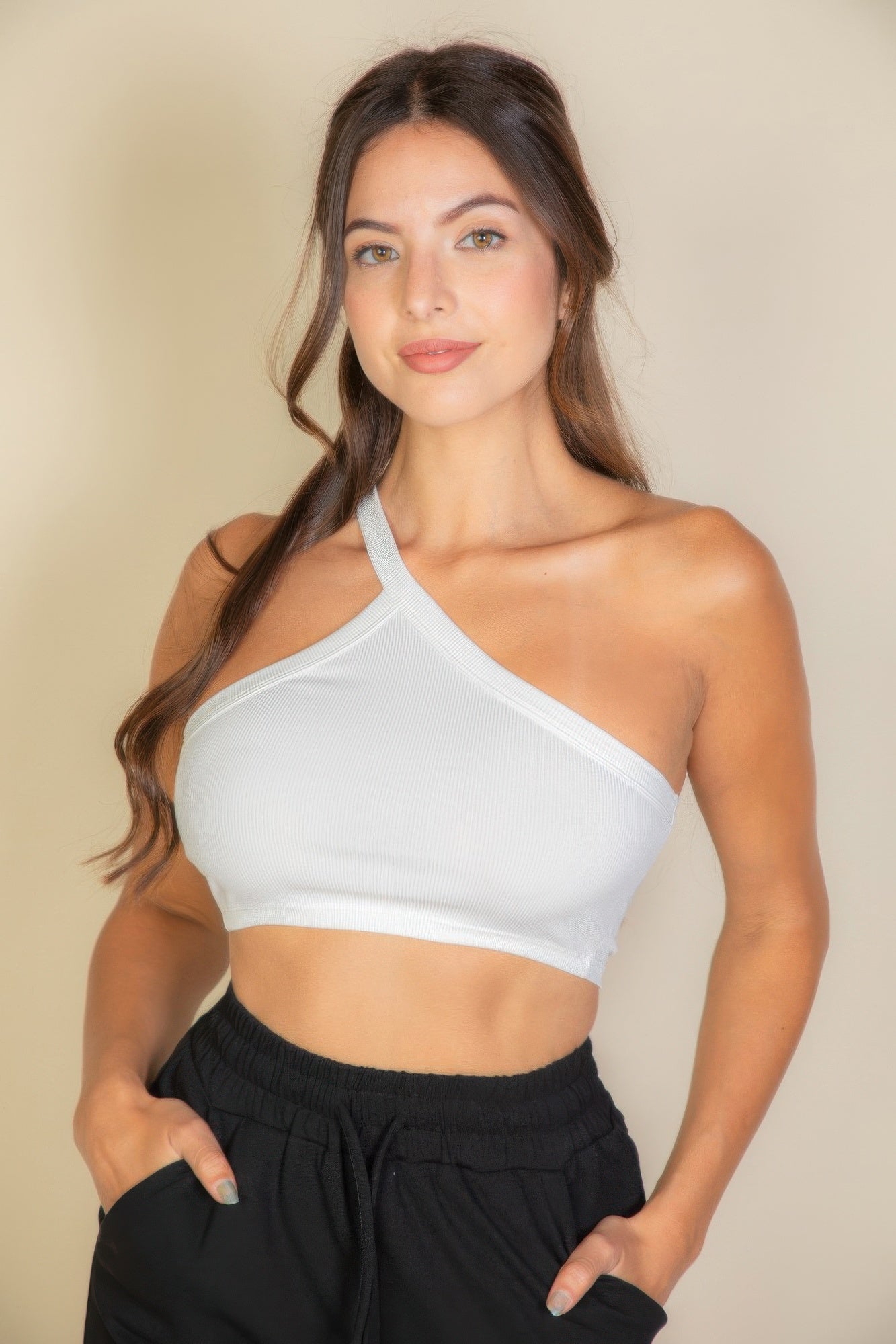 New Arrival – One Shoulder Ribbed Cropped Top – New Arrival Now Live