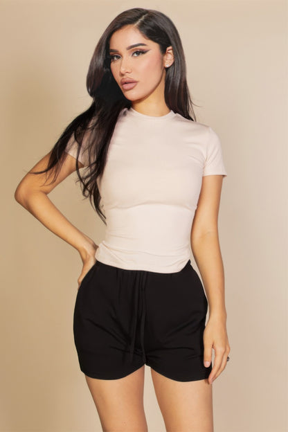 New Arrival – Ribbed Round Neck Short Sleeve Top – New Arrival Now Live