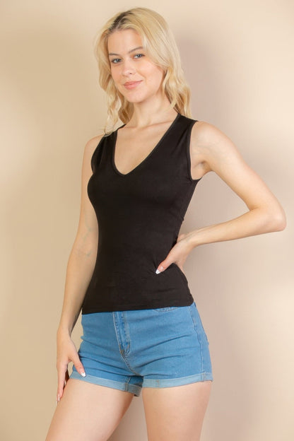Ribbed V-neck Sleeveless Top – New Arrival Now Live