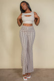 Ribbed Cut Out Front Crop Top