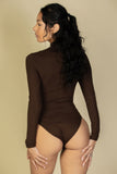 Front Cutout Long Sleeve Bodysuit