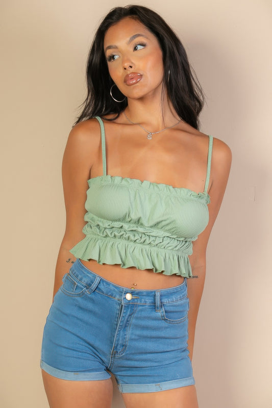 New Arrival – Tiered Shirred Body Crop Top – New Arrival Now Live