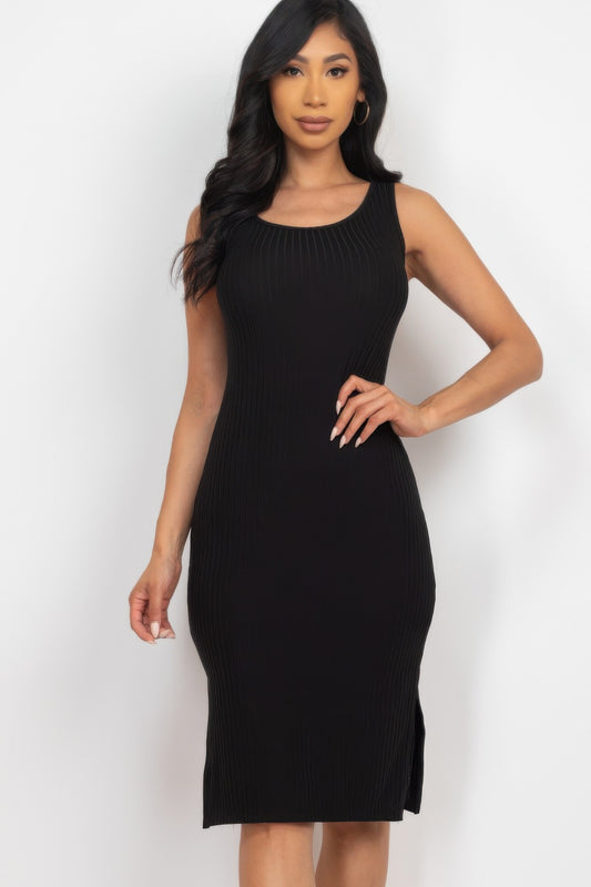 New Arrival – Ribbed Side Slit Tank Midi Dress – New Arrival Now Live