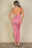 Crisscross Back Split Thigh Maxi Dress