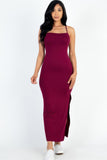 Crisscross Back Split Thigh Maxi Dress