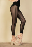 Seam Front High Waist Mesh Leggings