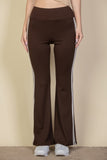 Contrast Side Stripe Flare Pants