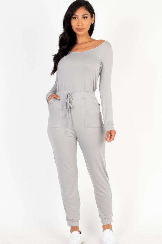 New Arrival – Tie Waist Long Sleeve Jumpsuit – New Arrival Now Live