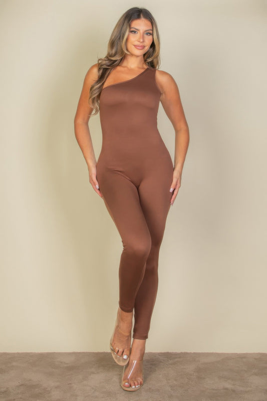 New Arrival – Solid Color One Shoulder Jumpsuit – New Arrival Now Live