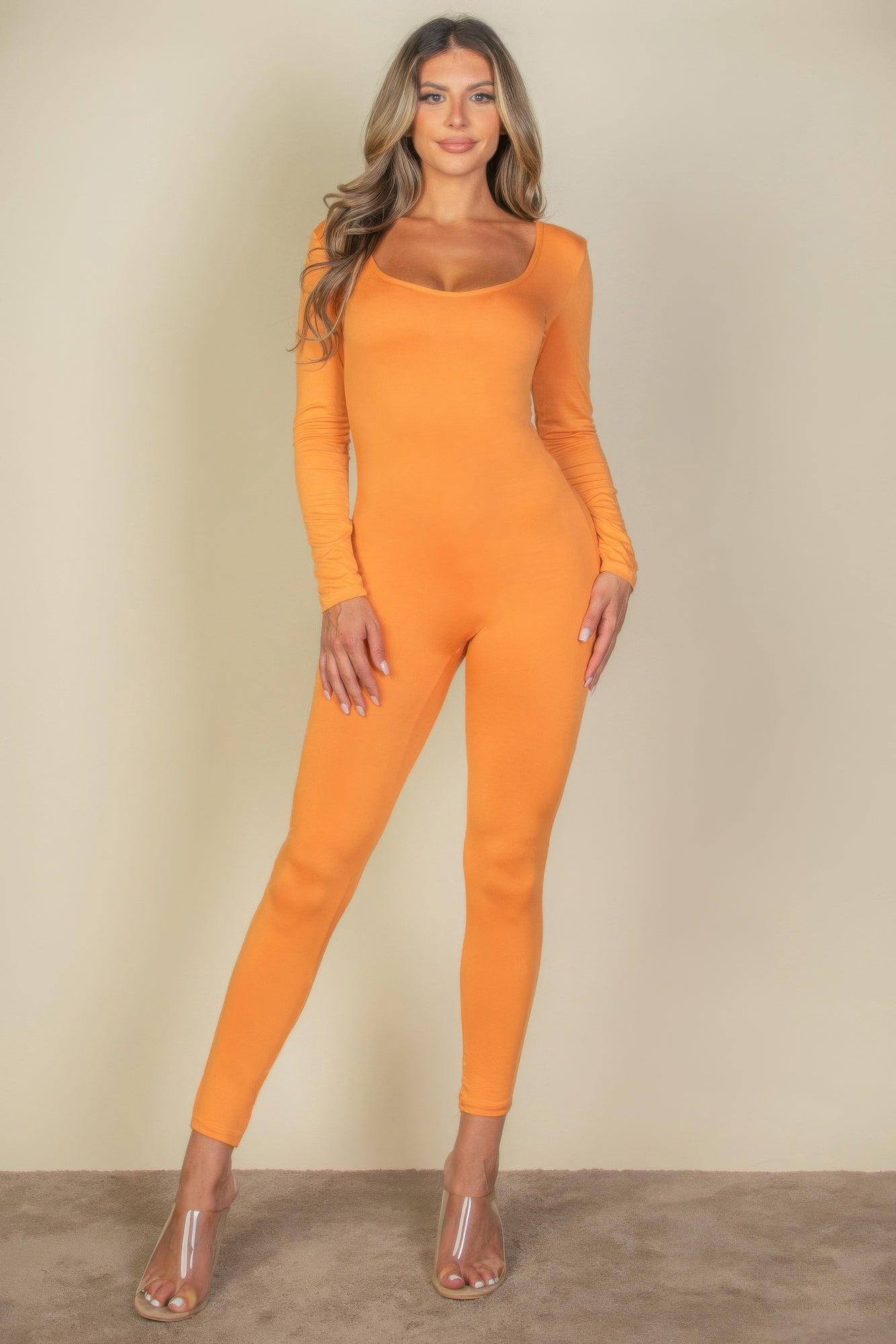 New Arrival – Scoop Neck Long Sleeve Bodycon Jumpsuit – New Arrival Now Live