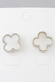 Multi Beaded Clover Stud Earrings